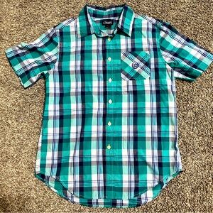 Chaps Easy Care short sleeve button up sz YL 14-16